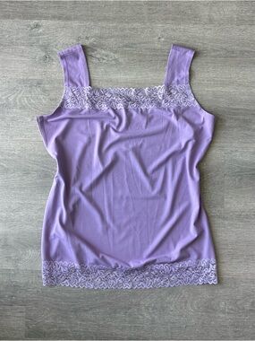 Maccine Lilac Lace-Trim Tank Top - Women